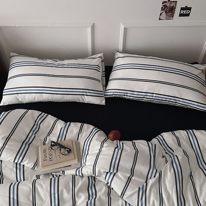 91家纺网 家纺一手货源 找家纺 （总）柚可家居 2025新款亲肤舒适40支数码四件套 时光线条