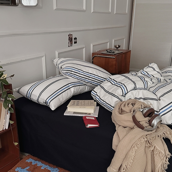 91家纺网 家纺一手货源 找家纺 （总）柚可家居 2025新款亲肤舒适40支数码四件套 时光线条