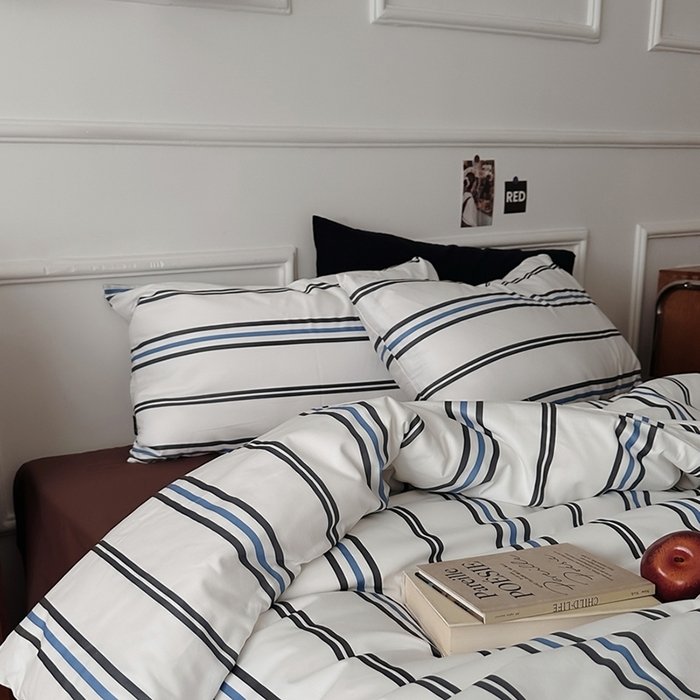 91家纺网 家纺一手货源 找家纺 柚可家居 2025新款亲肤舒适40支数码四件套 时光线条 时光线条-咖