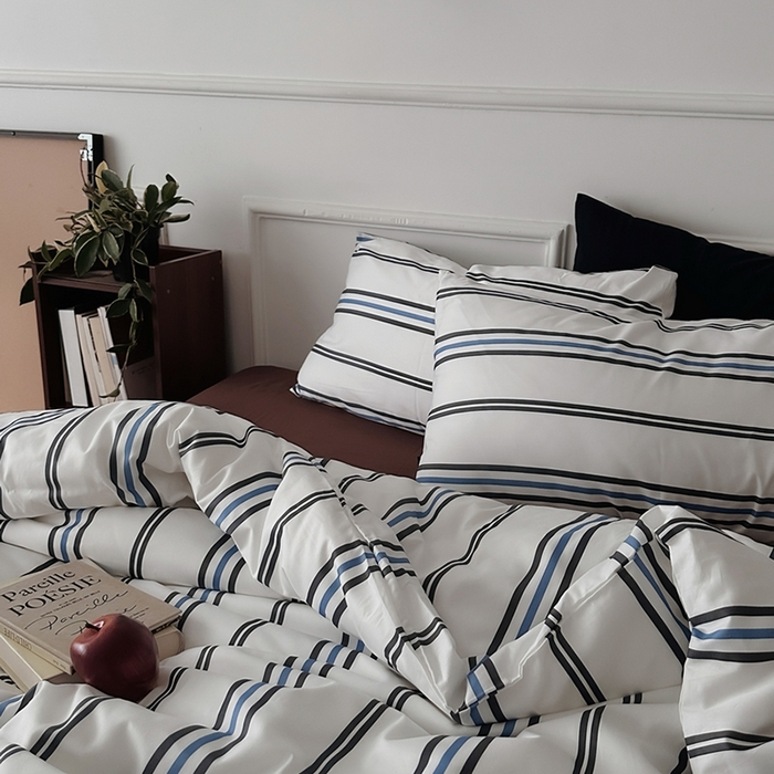 91家纺网 家纺一手货源 找家纺 柚可家居 2025新款亲肤舒适40支数码四件套 时光线条 时光线条-咖