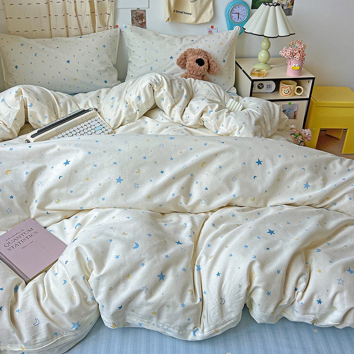 91家纺网 家纺一手货源 找家纺 耀悦家纺 2025新款INS减龄可爱风卡通四件套 星语心愿