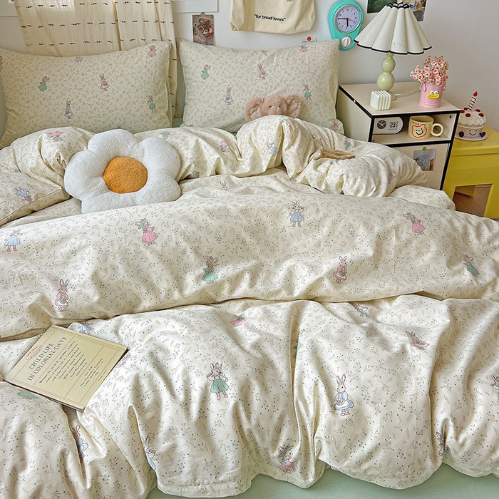 91家纺网 家纺一手货源 找家纺 （总）耀悦家纺 2025新款INS减龄可爱风卡通四件套