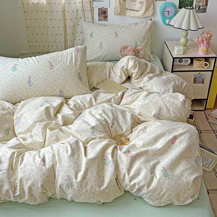 91家纺网 家纺一手货源 找家纺 （总）耀悦家纺 2025新款INS减龄可爱风卡通四件套