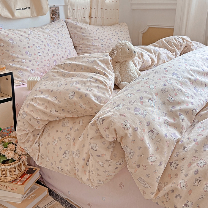 91家纺网 家纺一手货源 找家纺 （总）耀悦家纺 2025新款INS减龄可爱风卡通四件套