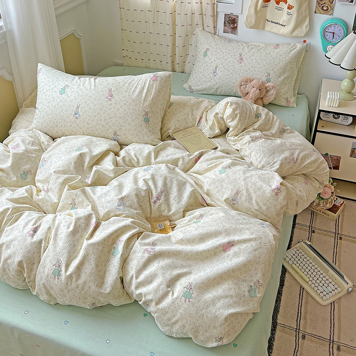 91家纺网 家纺一手货源 找家纺 （总）耀悦家纺 2025新款INS减龄可爱风卡通四件套