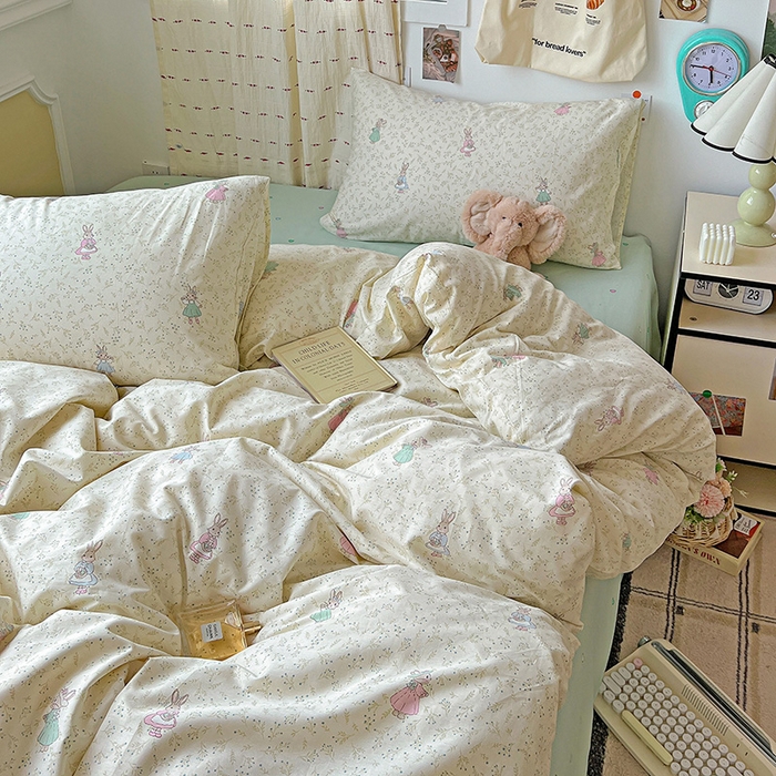 91家纺网 家纺一手货源 找家纺 （总）耀悦家纺 2025新款INS减龄可爱风卡通四件套