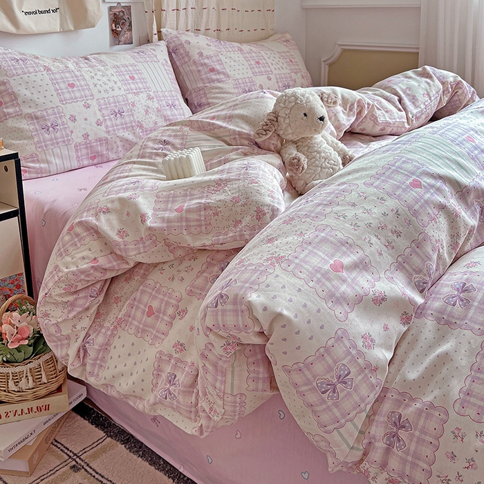 91家纺网 家纺一手货源 找家纺 （总）耀悦家纺 2025新款INS减龄可爱风卡通四件套