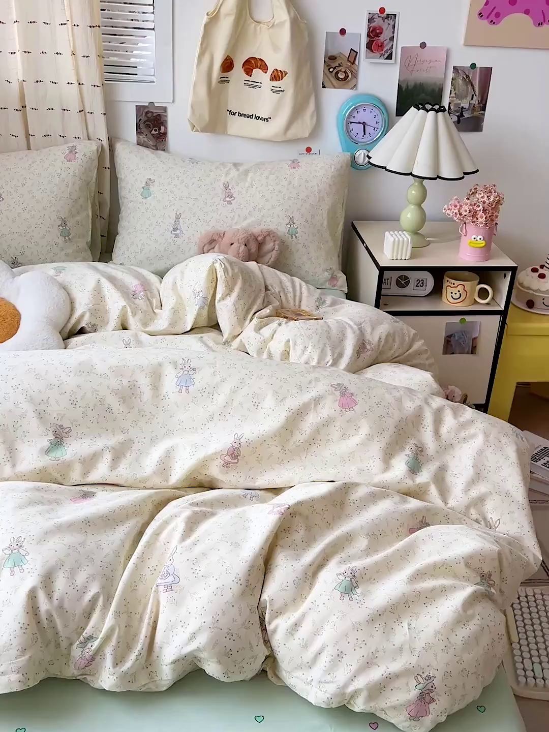 91家纺网 家纺一手货源 找家纺 （总）耀悦家纺 2025新款INS减龄可爱风卡通四件套