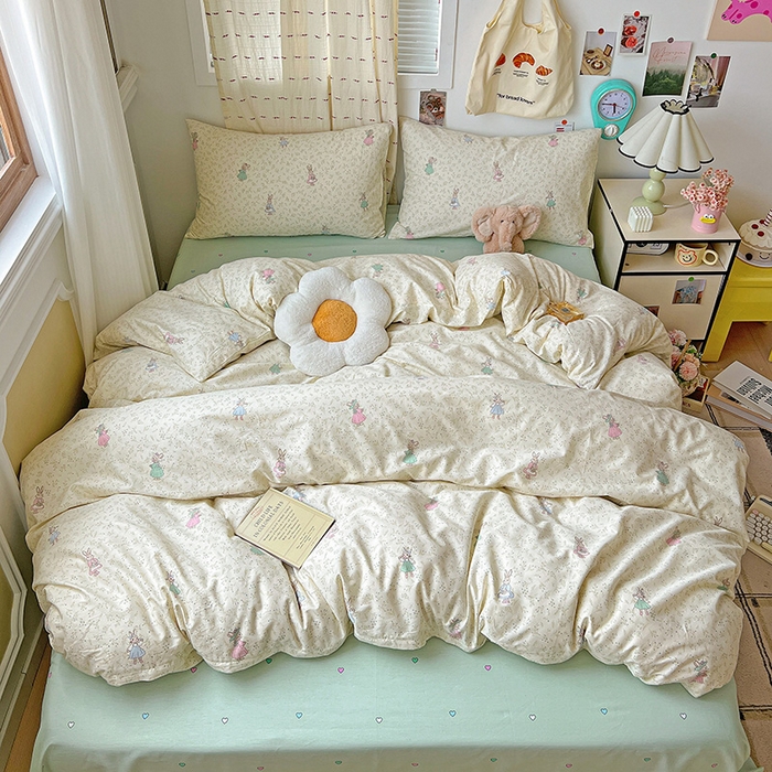 91家纺网 家纺一手货源 找家纺 （总）耀悦家纺 2025新款INS减龄可爱风卡通四件套