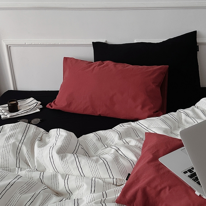 91家纺网 家纺一手货源 找家纺 （总）柚可家居 2025新款40支色织水洗棉四件套-纽约浅梦