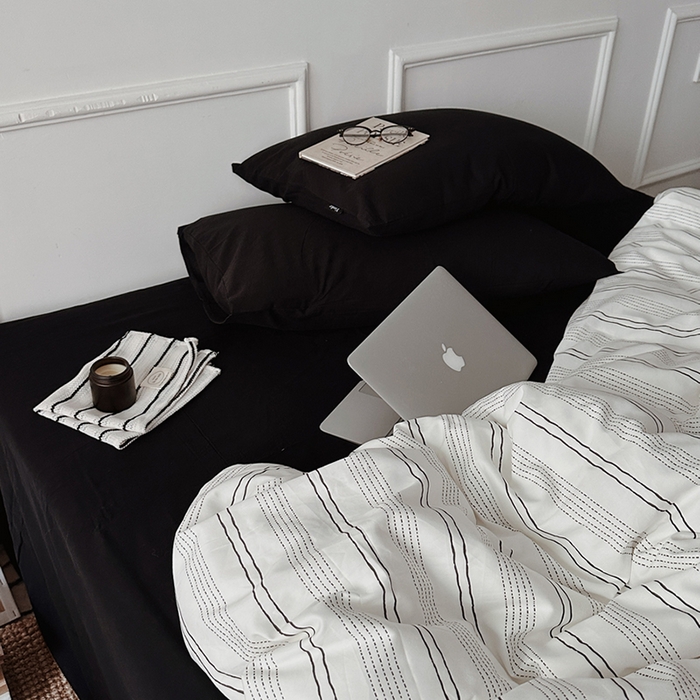 91家纺网 家纺一手货源 找家纺 （总）柚可家居 2025新款40支色织水洗棉四件套-纽约浅梦