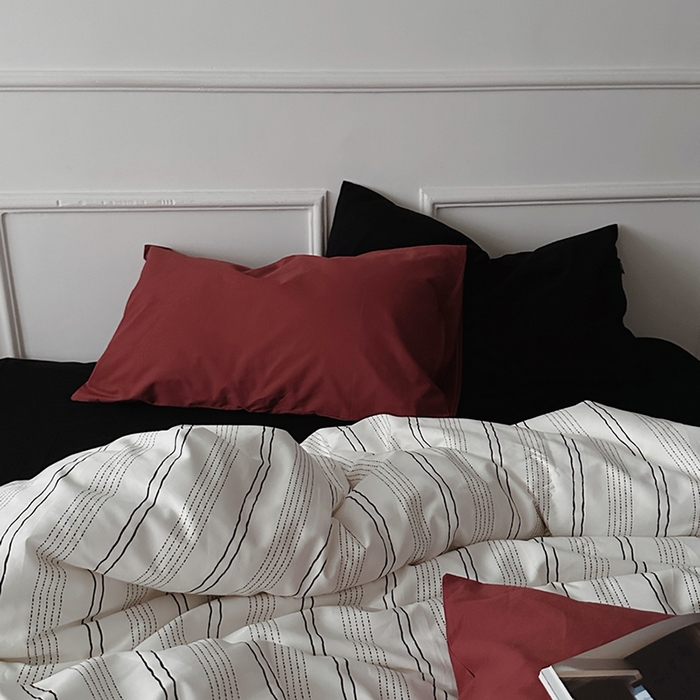 91家纺网 家纺一手货源 找家纺 （总）柚可家居 2025新款40支色织水洗棉四件套-纽约浅梦