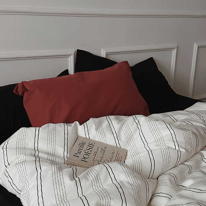 91家纺网 家纺一手货源 找家纺 （总）柚可家居 2025新款40支色织水洗棉四件套-纽约浅梦