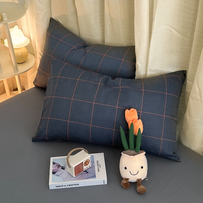 91家纺网 家纺一手货源 找家纺 简宜家居（朝初家纺） 2025新款13070全棉纯棉斜纹简约北欧风四件套 富士山下