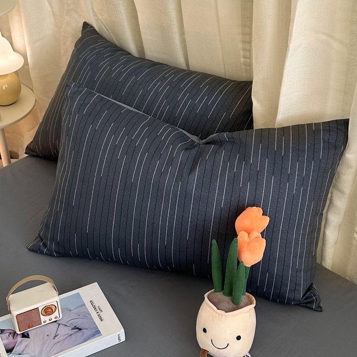 91家纺网 家纺一手货源 找家纺 简宜家居（朝初家纺） 2025新款13070全棉纯棉斜纹简约北欧风四件套 瀚海