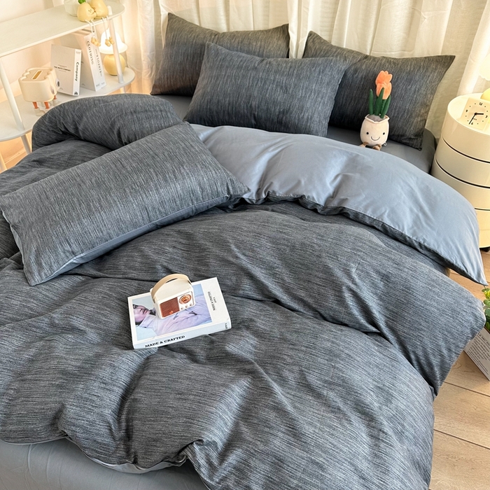 91家纺网 家纺一手货源 找家纺 简宜家居（朝初家纺） 2025新款13070全棉纯棉斜纹简约北欧风四件套 围城