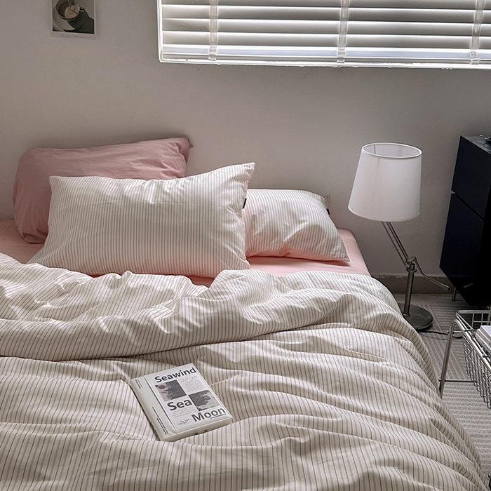 91家纺网 家纺一手货源 找家纺 （总）柚可家居 2025新款亲肤舒适40支数码四件套-时野粉