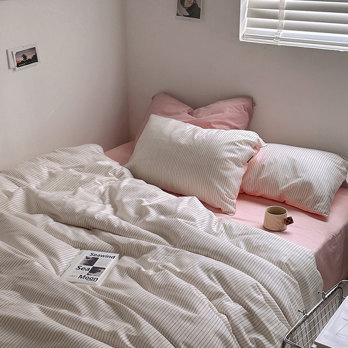 91家纺网 家纺一手货源 找家纺 （总）柚可家居 2025新款亲肤舒适40支数码四件套-时野粉