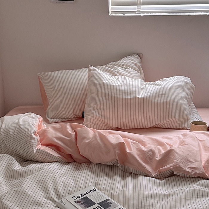 91家纺网 家纺一手货源 找家纺 （总）柚可家居 2025新款亲肤舒适40支数码四件套-时野粉