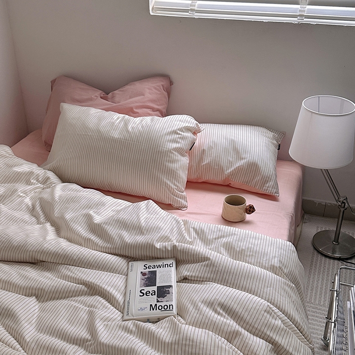 91家纺网 家纺一手货源 找家纺 （总）柚可家居 2025新款亲肤舒适40支数码四件套-时野粉