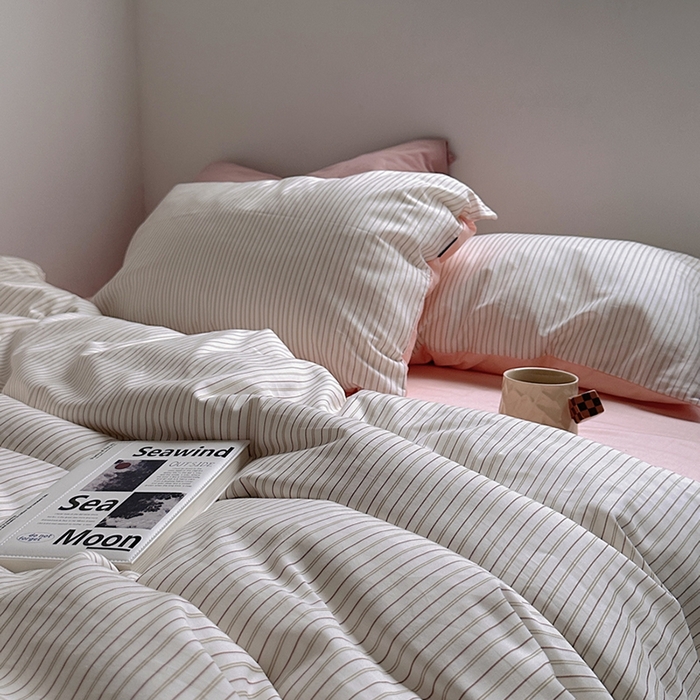 91家纺网 家纺一手货源 找家纺 （总）柚可家居 2025新款亲肤舒适40支数码四件套-时野粉