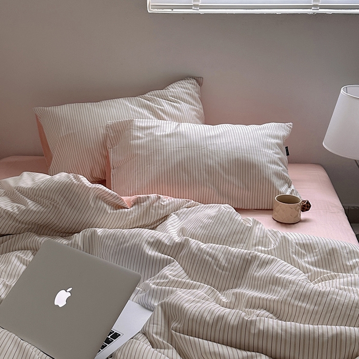 91家纺网 家纺一手货源 找家纺 （总）柚可家居 2025新款亲肤舒适40支数码四件套-时野粉