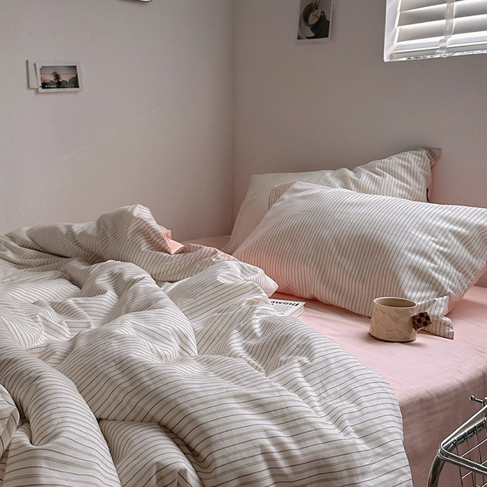 91家纺网 家纺一手货源 找家纺 （总）柚可家居 2025新款亲肤舒适40支数码四件套-时野粉