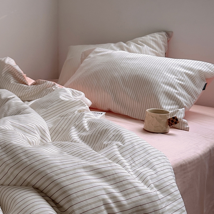 91家纺网 家纺一手货源 找家纺 （总）柚可家居 2025新款亲肤舒适40支数码四件套-时野粉