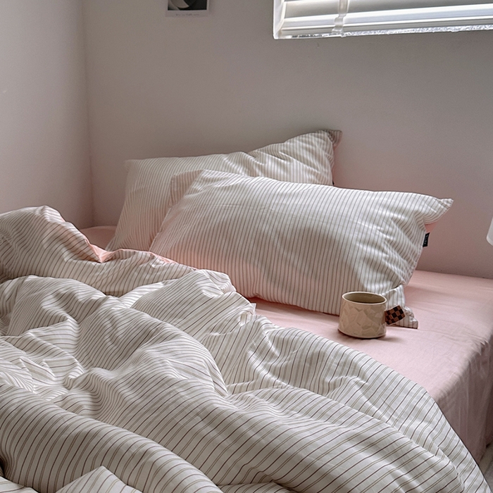 91家纺网 家纺一手货源 找家纺 （总）柚可家居 2025新款亲肤舒适40支数码四件套-时野粉