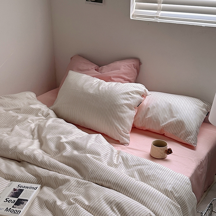 91家纺网 家纺一手货源 找家纺 （总）柚可家居 2025新款亲肤舒适40支数码四件套-时野粉