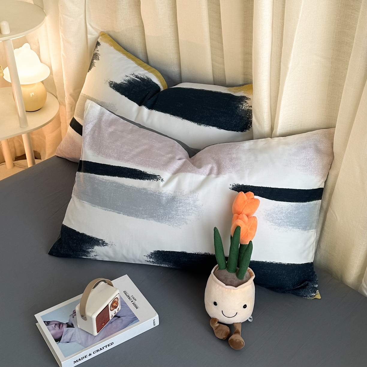 91家纺网 家纺一手货源 找家纺 （总）简宜家居（朝初家纺） 2025新款13070全棉纯棉斜纹简约北欧风四件套