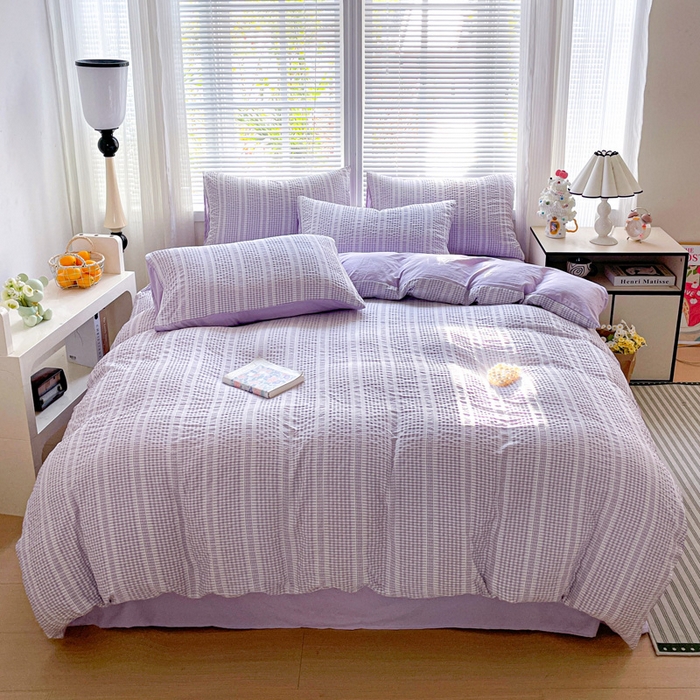 91家纺网 家纺一手货源 找家纺 （总）卡普家居 2025新款A类阳离子公主格四件套