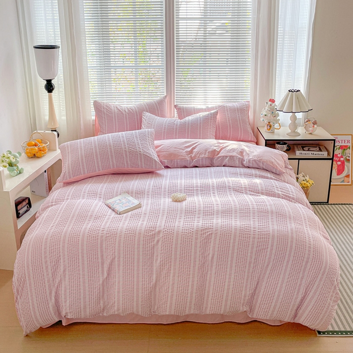 91家纺网 家纺一手货源 找家纺 （总）卡普家居 2025新款A类阳离子公主格四件套