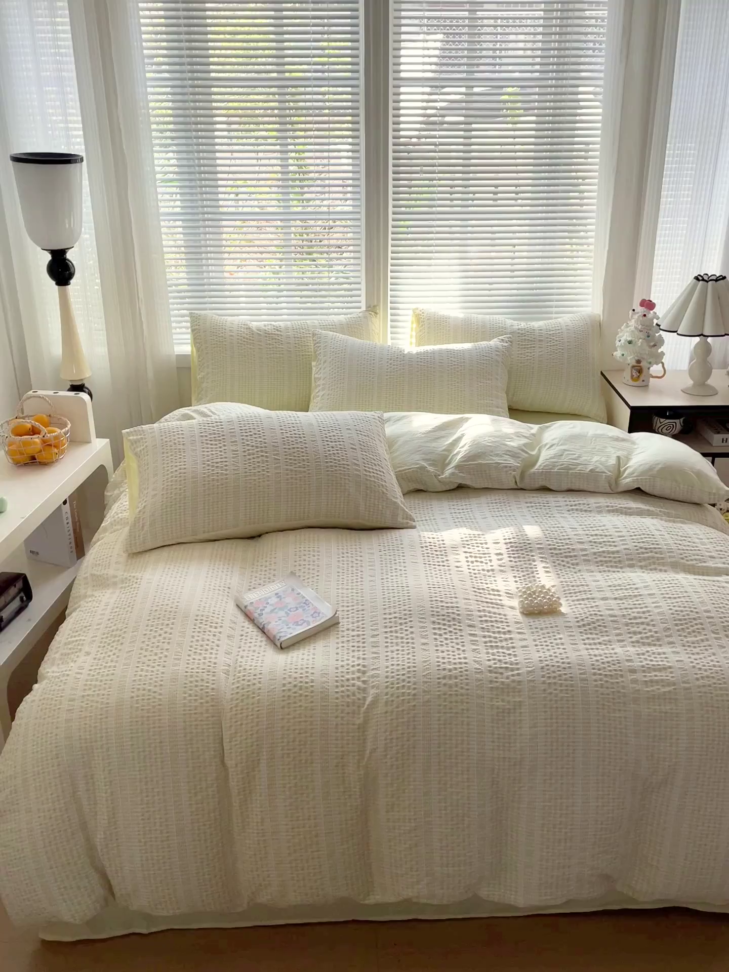 91家纺网 家纺一手货源 找家纺 卡普家居 2025新款A类阳离子公主格四件套 阳离子公主格-柚子黄