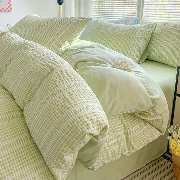 91家纺网 家纺一手货源 找家纺 （总）卡普家居 2025新款A类阳离子公主格四件套