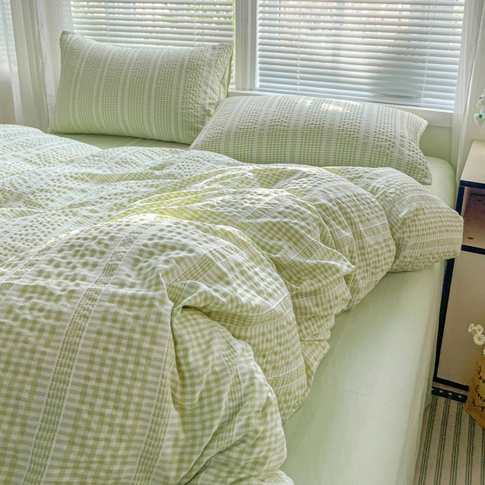 91家纺网 家纺一手货源 找家纺 （总）卡普家居 2025新款A类阳离子公主格四件套