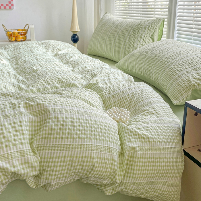 91家纺网 家纺一手货源 找家纺 （总）卡普家居 2025新款A类阳离子公主格四件套