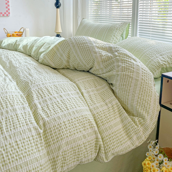 91家纺网 家纺一手货源 找家纺 （总）卡普家居 2025新款A类阳离子公主格四件套