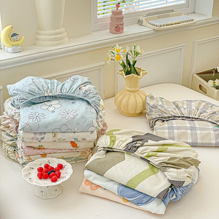 91家纺网 家纺一手货源 找家纺 卡普家居 2025新款全棉印花A版床笠 叠图