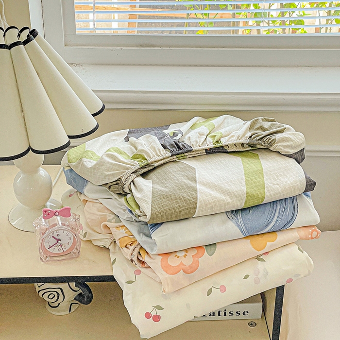 91家纺网 家纺一手货源 找家纺 卡普家居 2025新款全棉印花A版床笠 叠图