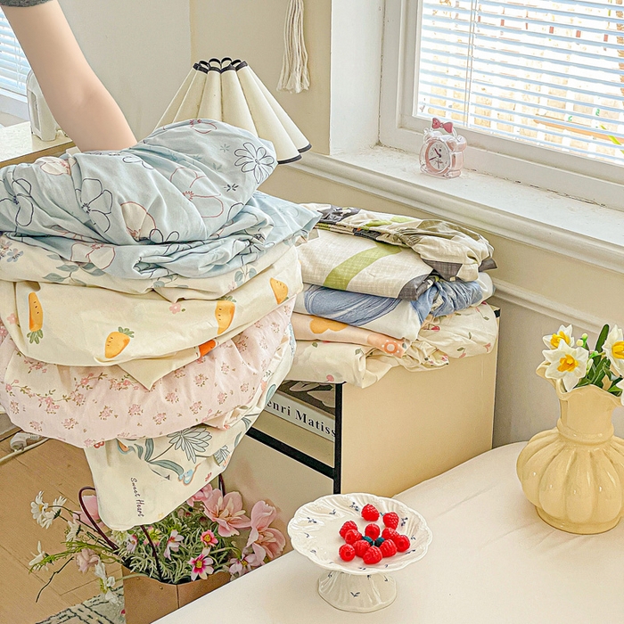 91家纺网 家纺一手货源 找家纺 卡普家居 2025新款全棉印花A版床笠 叠图