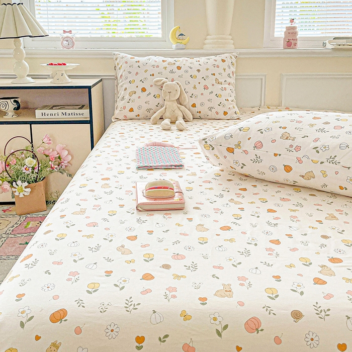 91家纺网 家纺一手货源 找家纺 卡普家居 2025新款全棉印花A版床笠 春日限定