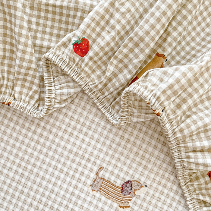 91家纺网 家纺一手货源 找家纺 卡普家居 2025新款全棉印花A版床笠 快乐追梦