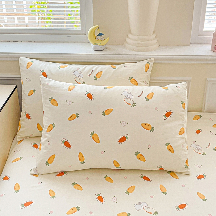 91家纺网 家纺一手货源 找家纺 卡普家居 2025新款全棉印花A版床笠 萝卜蹲