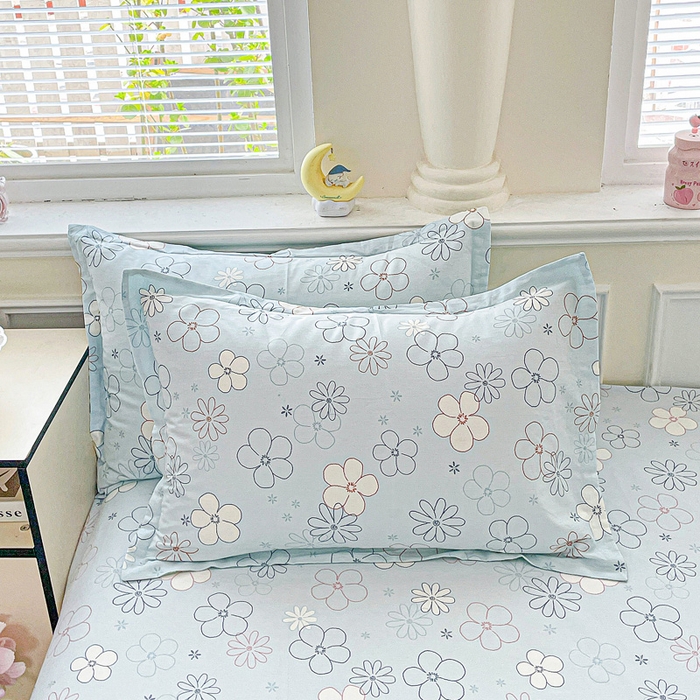 91家纺网 家纺一手货源 找家纺 卡普家居 2025新款全棉印花A版床笠 漫日夏花