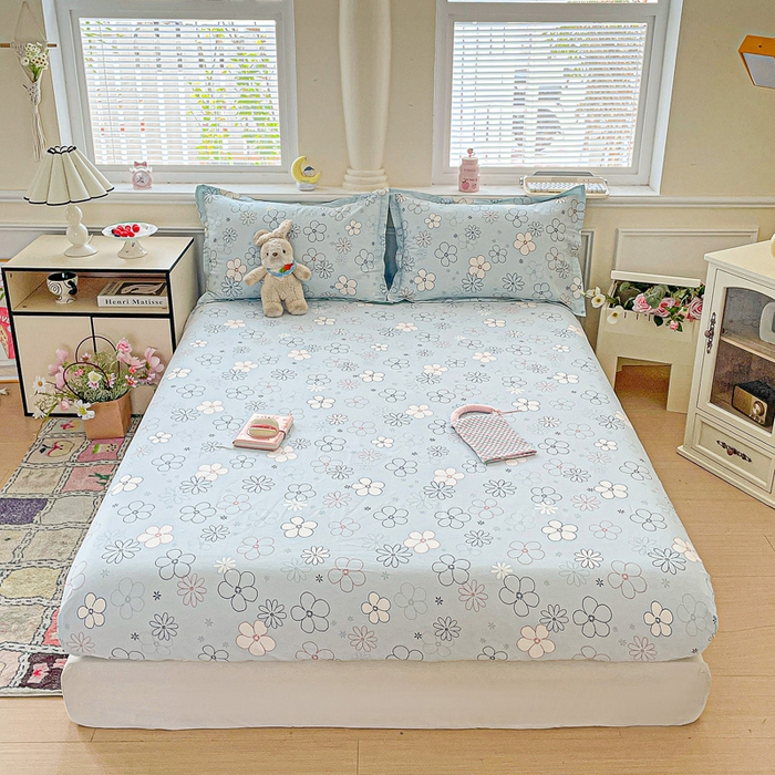 卡普家居 2025新款全棉印花A版床笠 漫日夏花