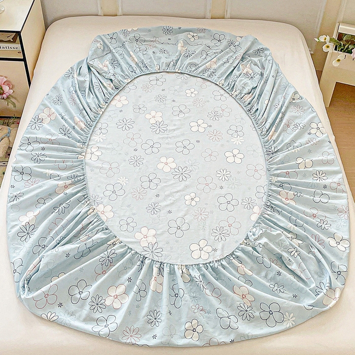 91家纺网 家纺一手货源 找家纺 卡普家居 2025新款全棉印花A版床笠 漫日夏花