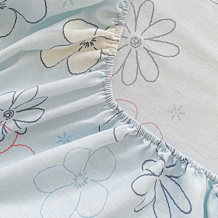 91家纺网 家纺一手货源 找家纺 卡普家居 2025新款全棉印花A版床笠 漫日夏花