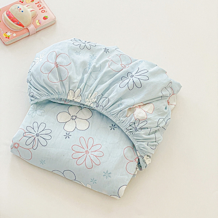 91家纺网 家纺一手货源 找家纺 卡普家居 2025新款全棉印花A版床笠 漫日夏花