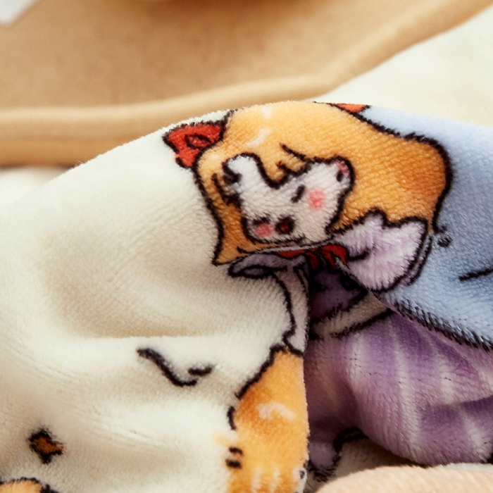 91家纺网 家纺一手货源 找家纺 肖恩毯业 2025新款印花雪貂绒毛毯沙发盖毯午睡毯子 精灵女孩